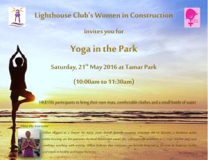 Yoga charity class - The Lighthouse Club HK - Women in Construction  